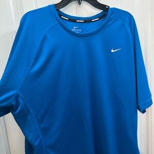 Nike Men's Running Blue Short Sleeve Tee Dri fit 2XL